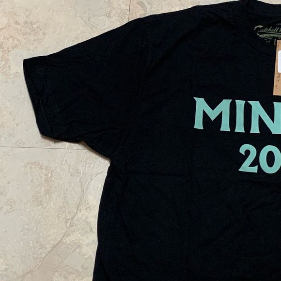 Men's Mitchell & Ness Black Charlotte FC Minted Established T-Shirt Size Large - Picture 2 of 7